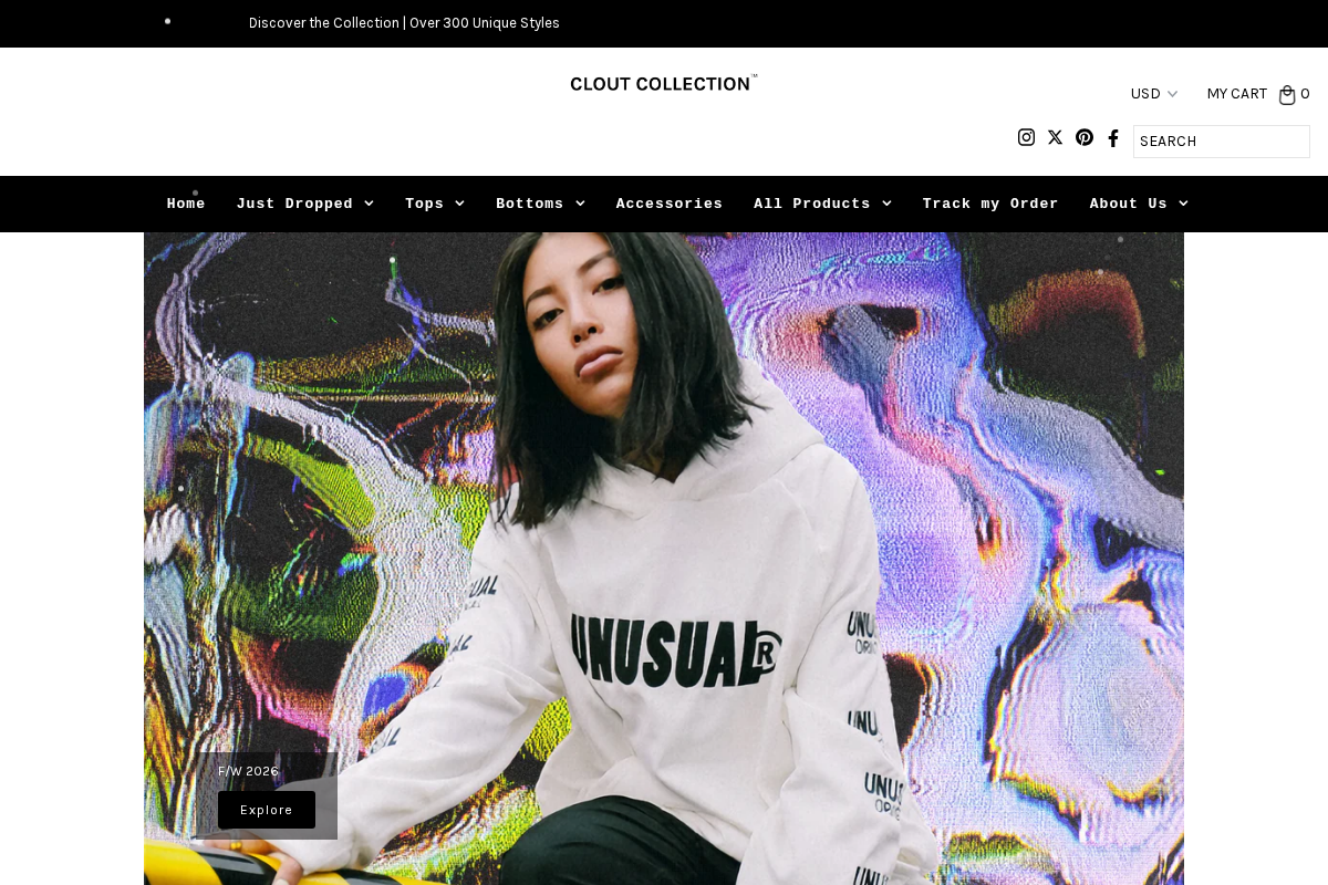 Cloutcollection homepage screenshot