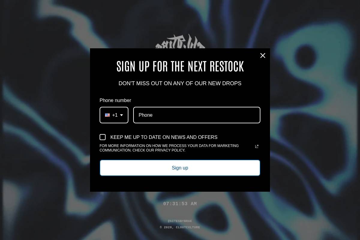 cloutcvlture.com homepage screenshot