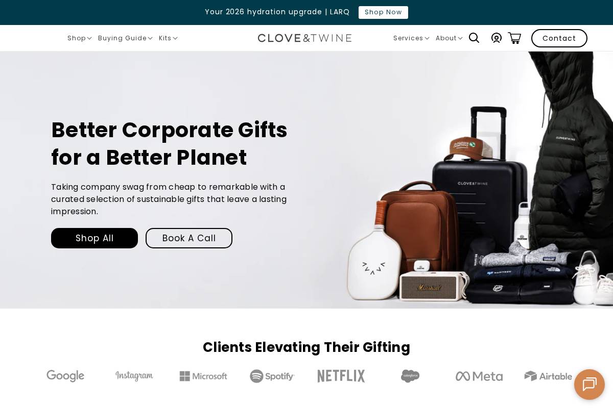 Clove & Twine homepage screenshot