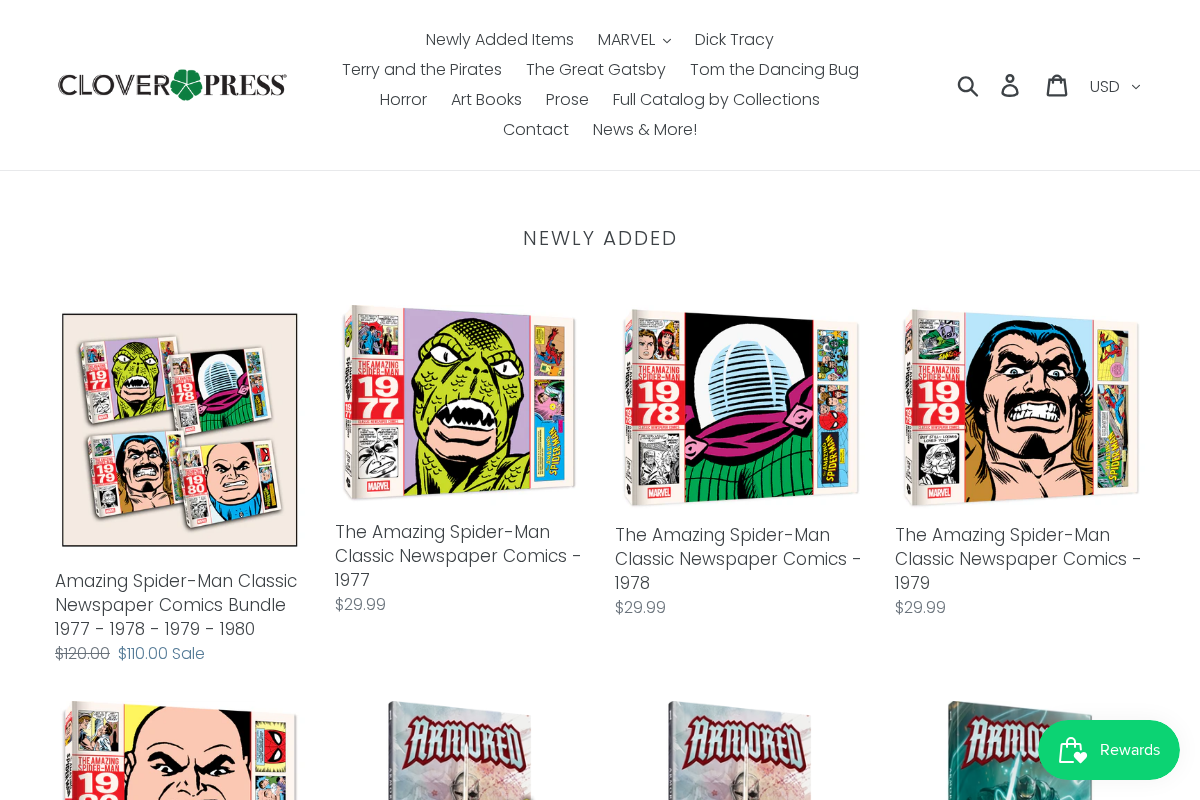 Clover Press homepage screenshot