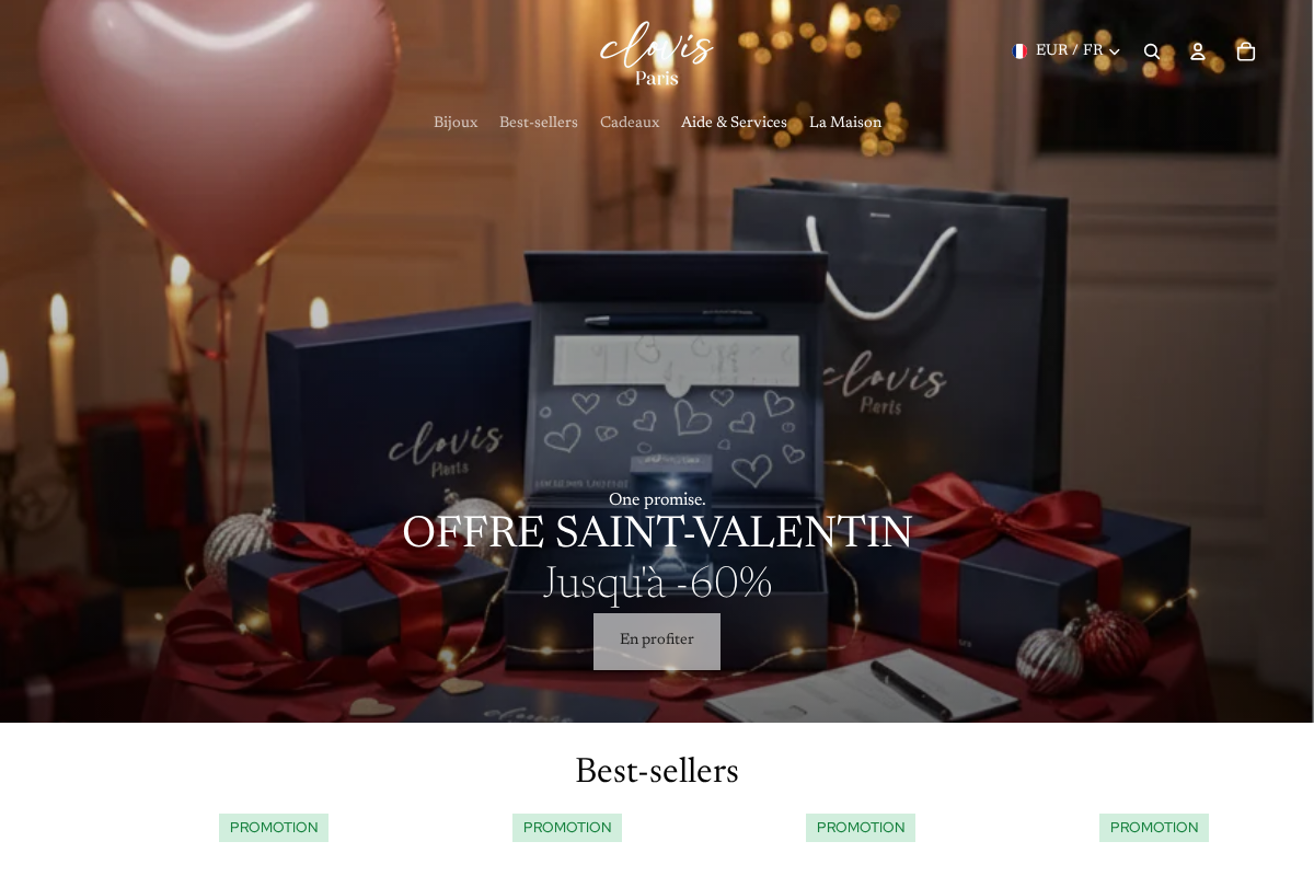 Clovis Paris homepage screenshot