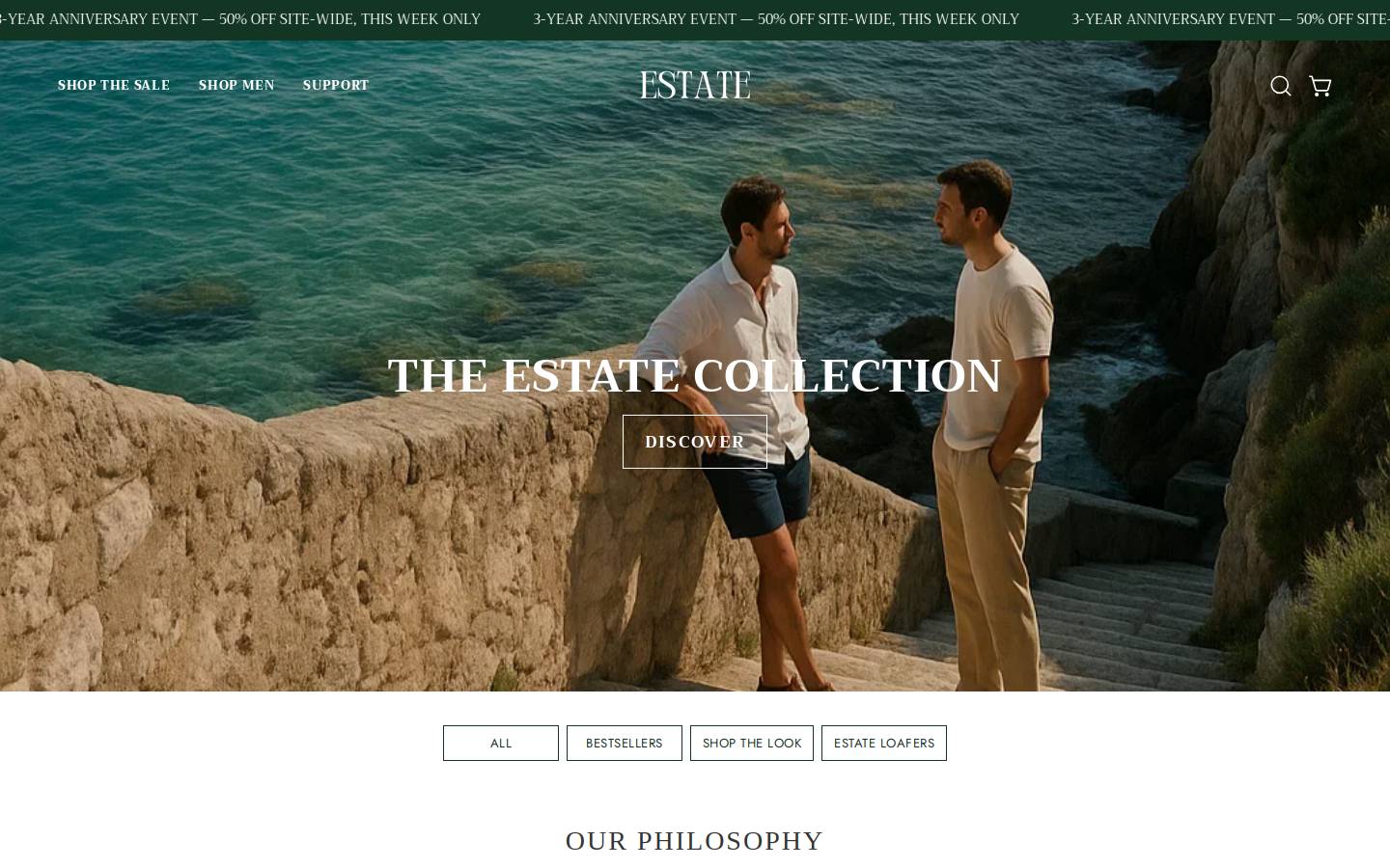 club-estate.com homepage screenshot