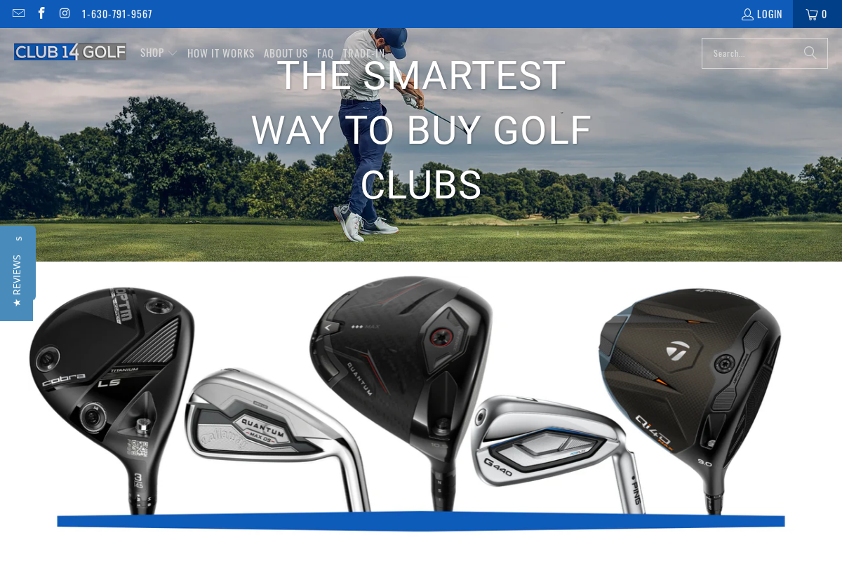 Club 14 Golf homepage screenshot