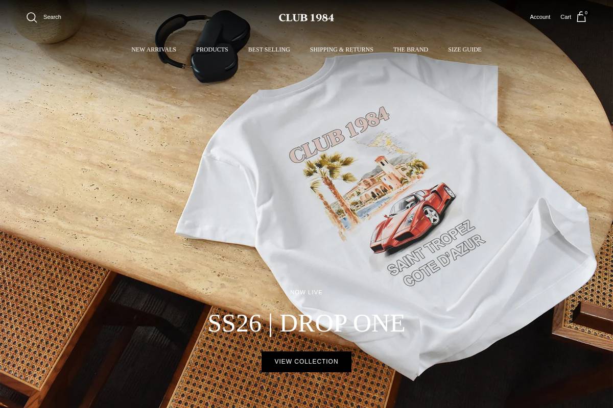 CLUB 1984. homepage screenshot