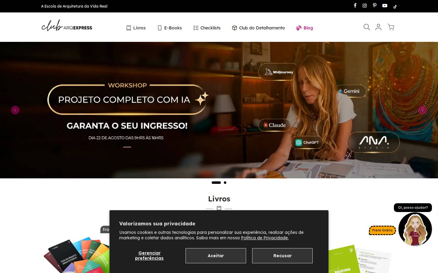 clubarqexpress.com.br homepage screenshot