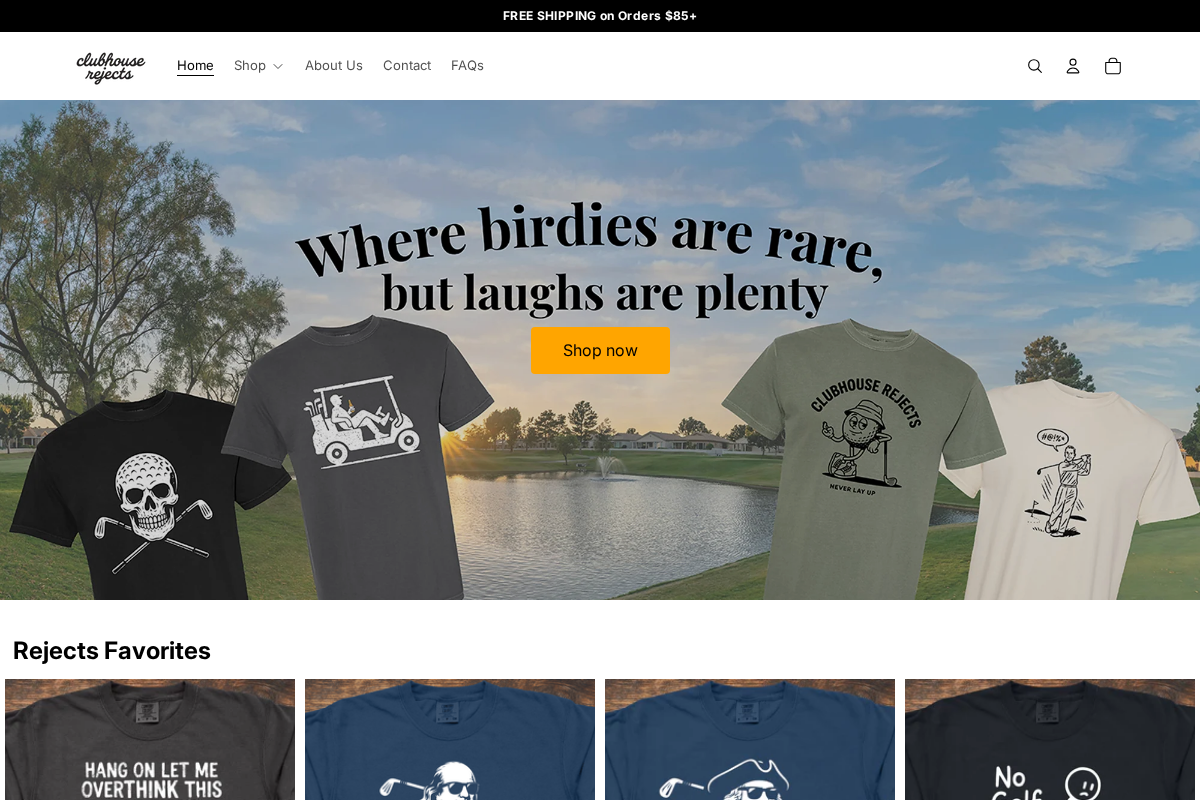 clubhouserejects.shop homepage screenshot