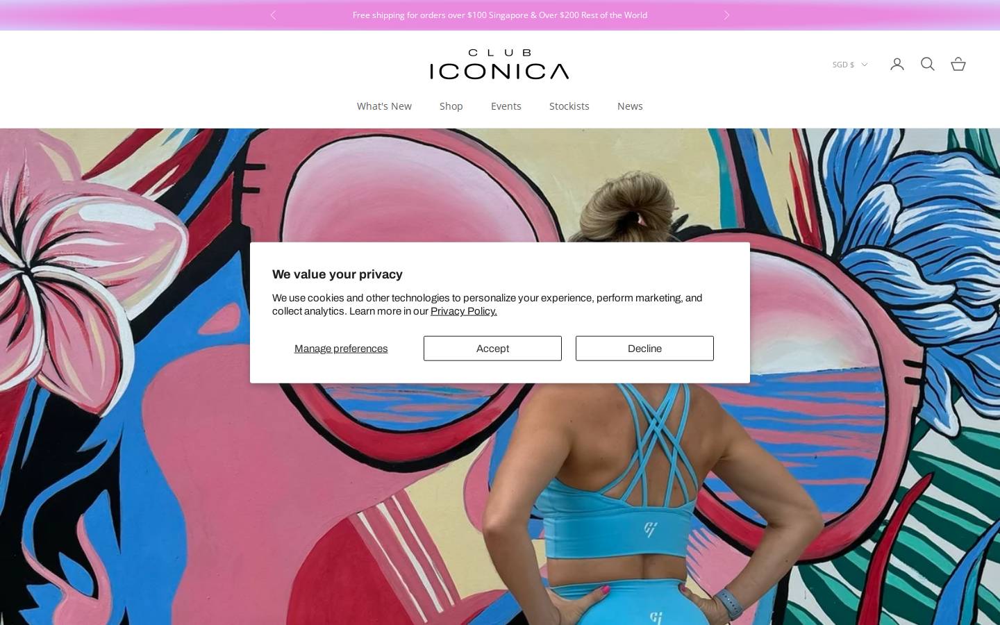 Clubiconica homepage screenshot