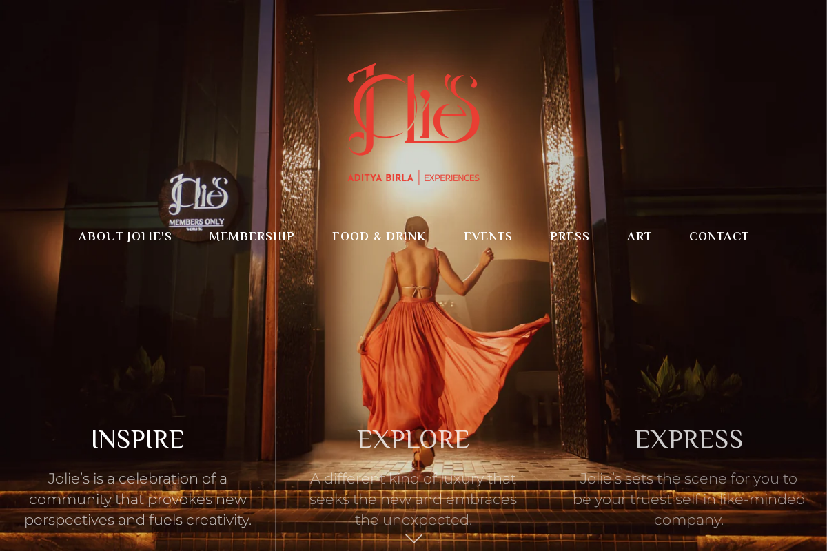 Jolies homepage screenshot