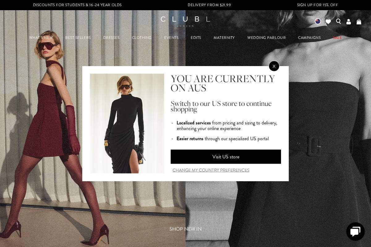 Club L London homepage screenshot