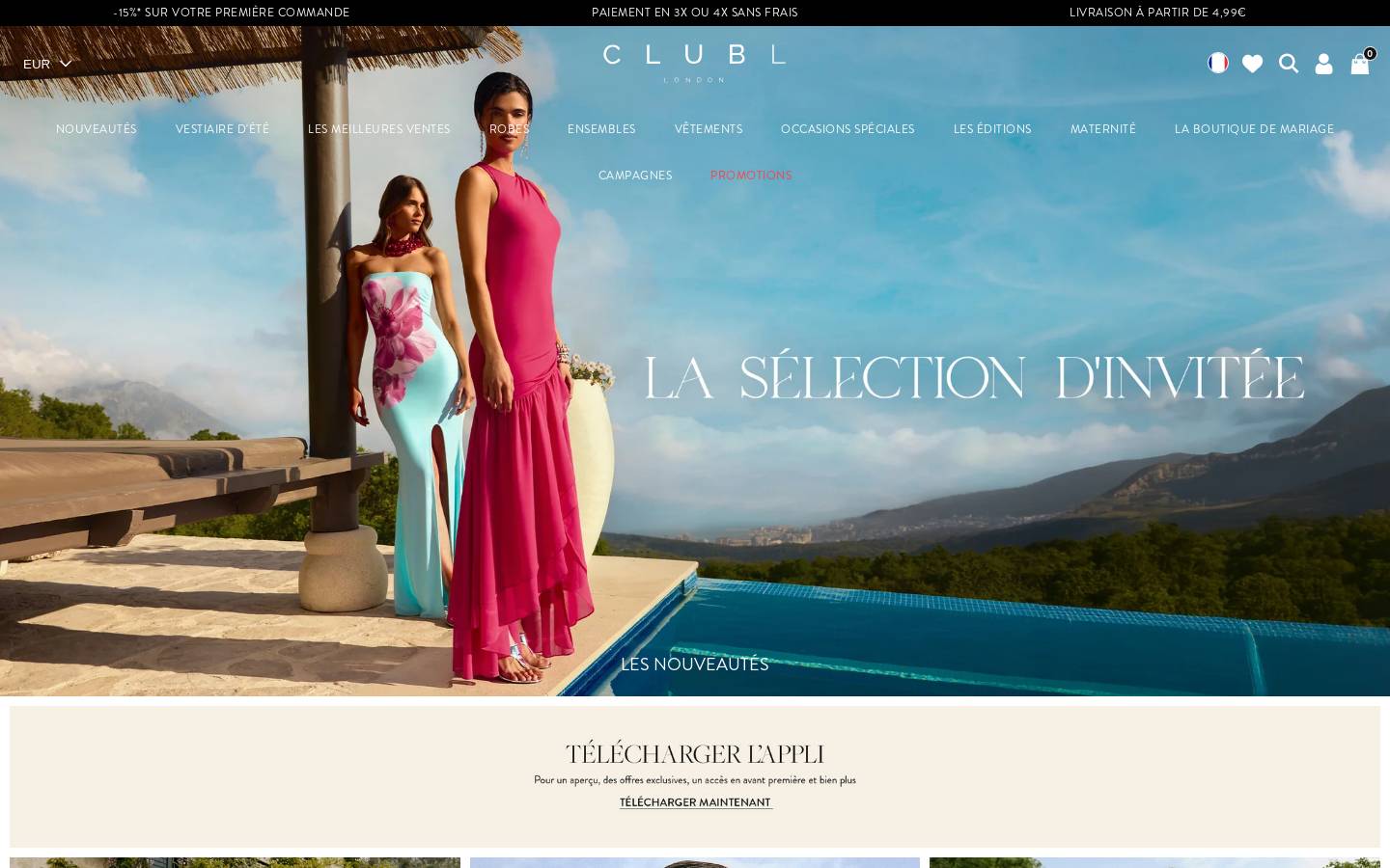 Club L London homepage screenshot