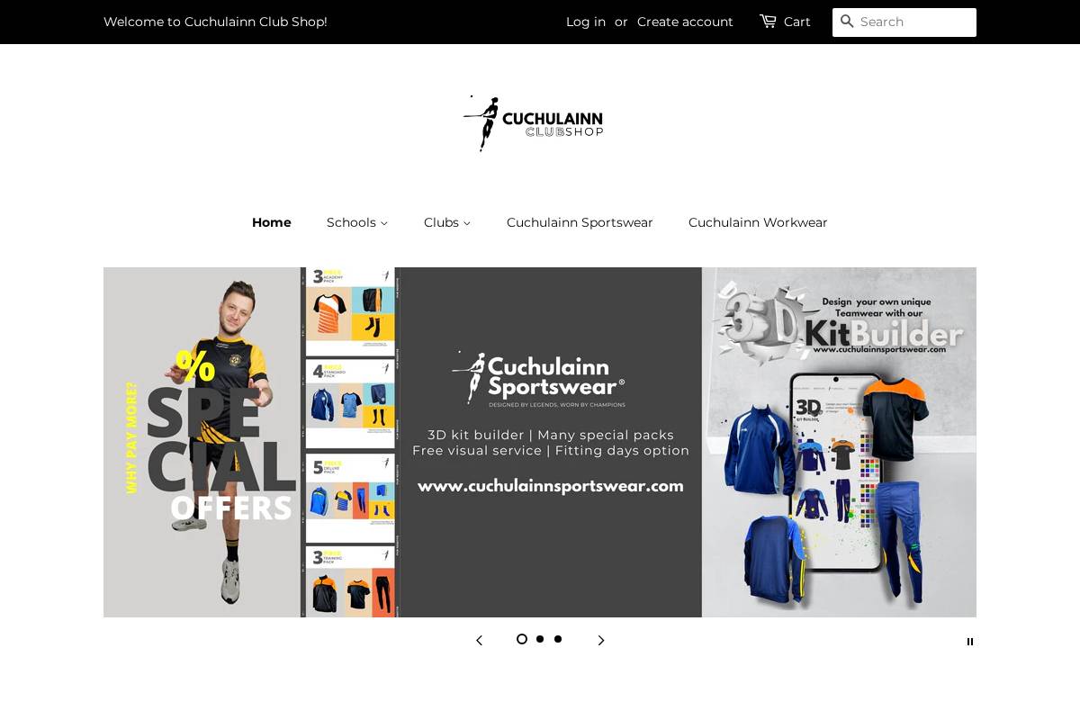 clubshopcuchulainn.com homepage screenshot
