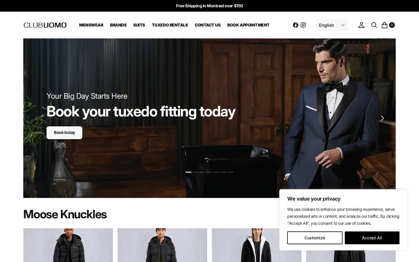 clubuomo.com homepage screenshot