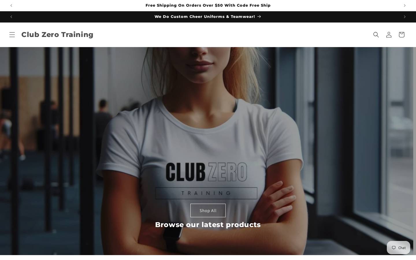 clubzerotraining.com homepage screenshot