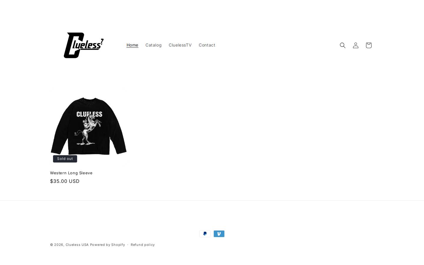 cluelessusa.com homepage screenshot