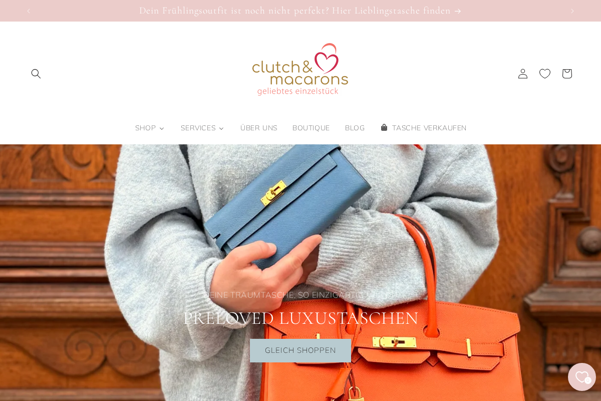 Clutch & Macarons homepage screenshot