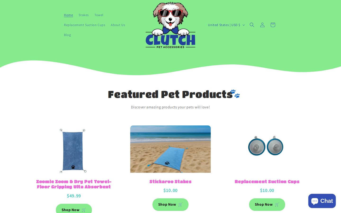 clutchonlineshop.com homepage screenshot