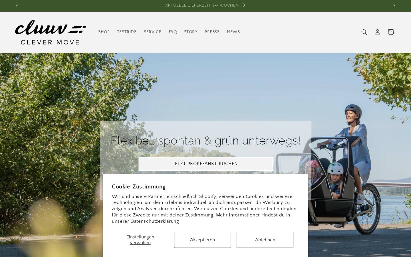 cluuv.com homepage screenshot