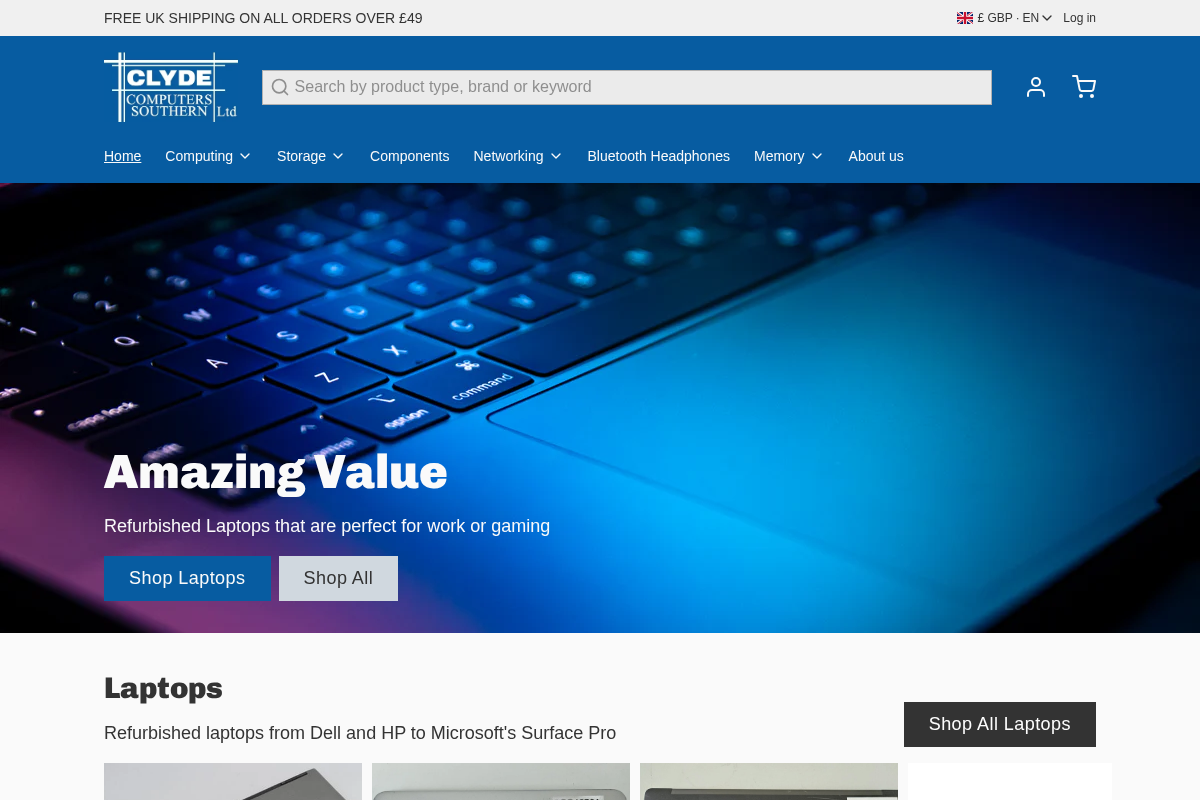 PC User homepage screenshot