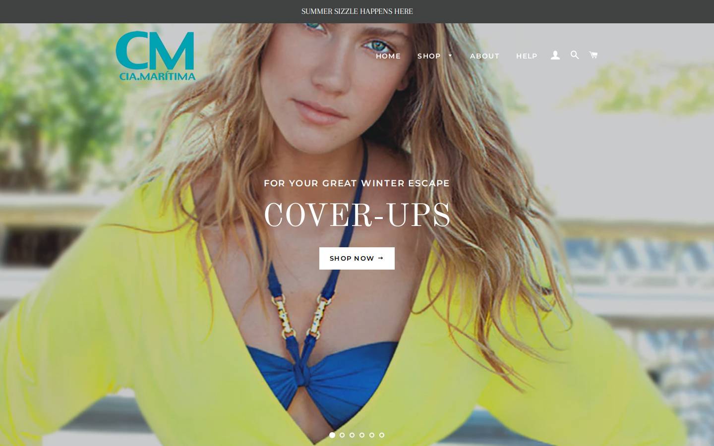 cmbeachwear.com homepage screenshot