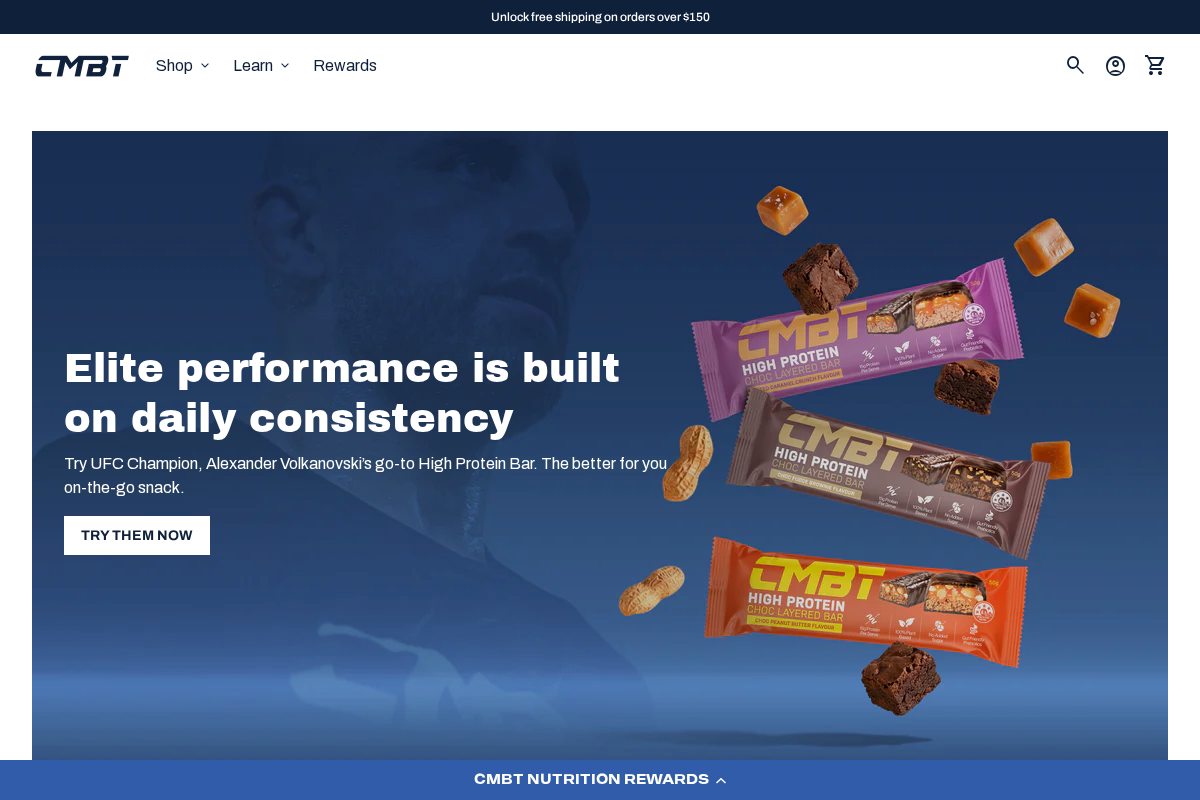 CMBT Nutrition homepage screenshot