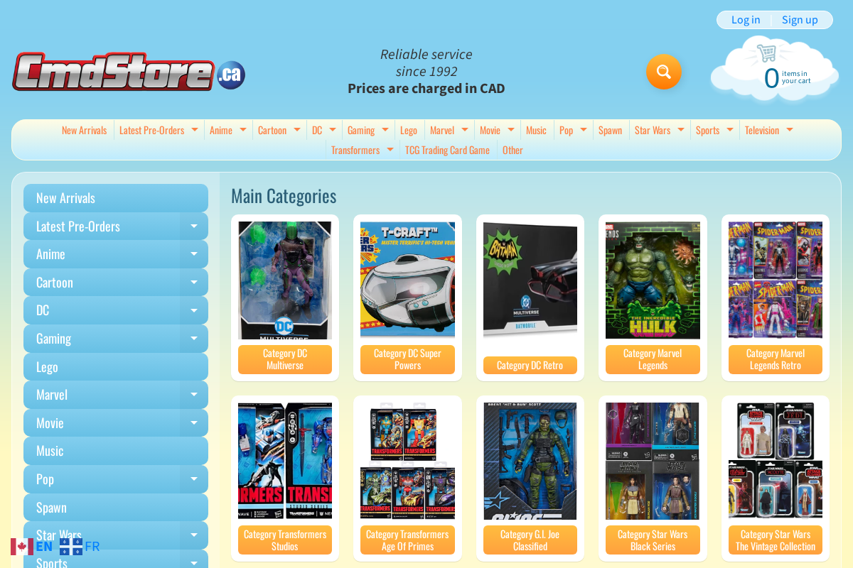 Cmdstore.ca homepage screenshot