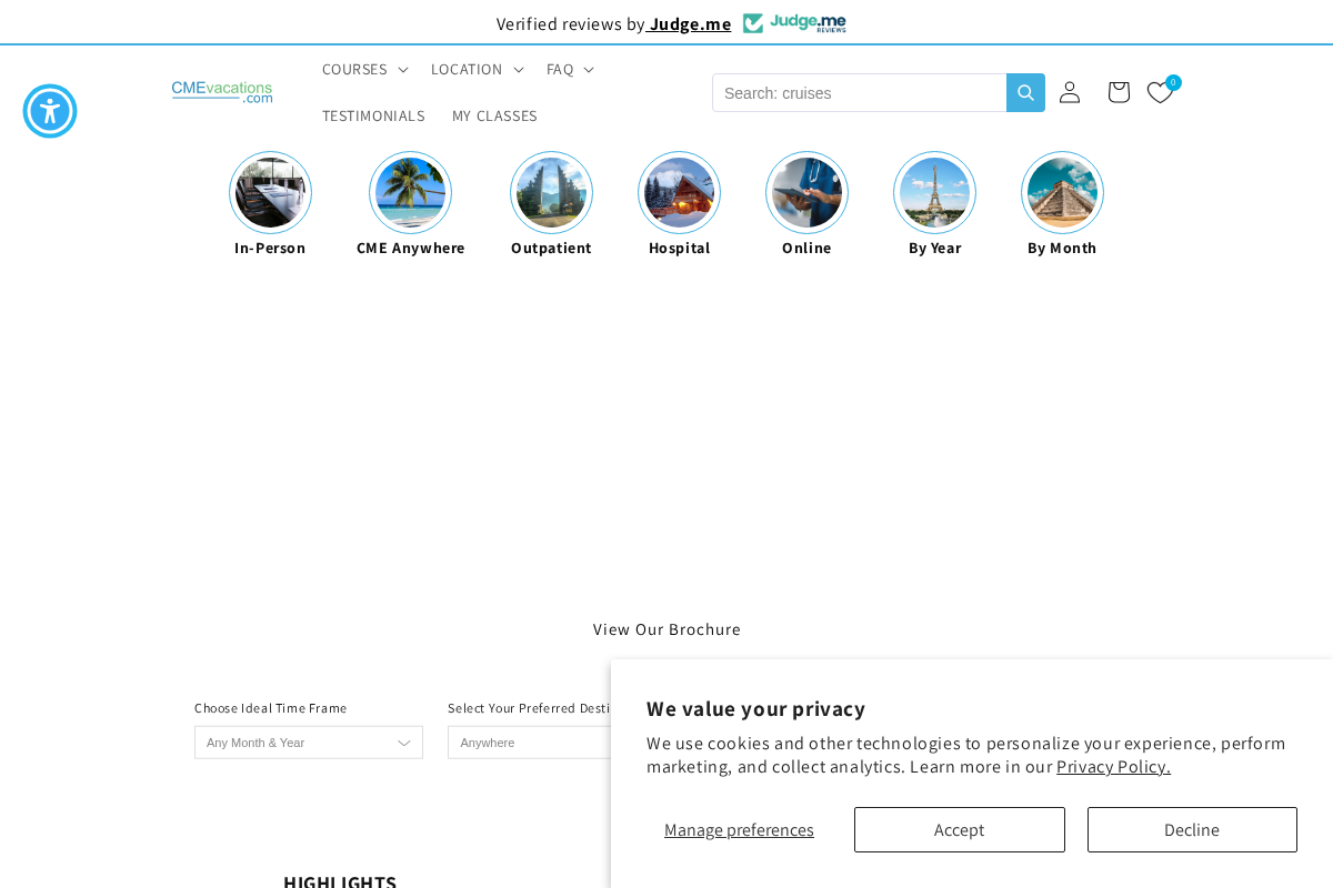 CME Vacations, LLC homepage screenshot