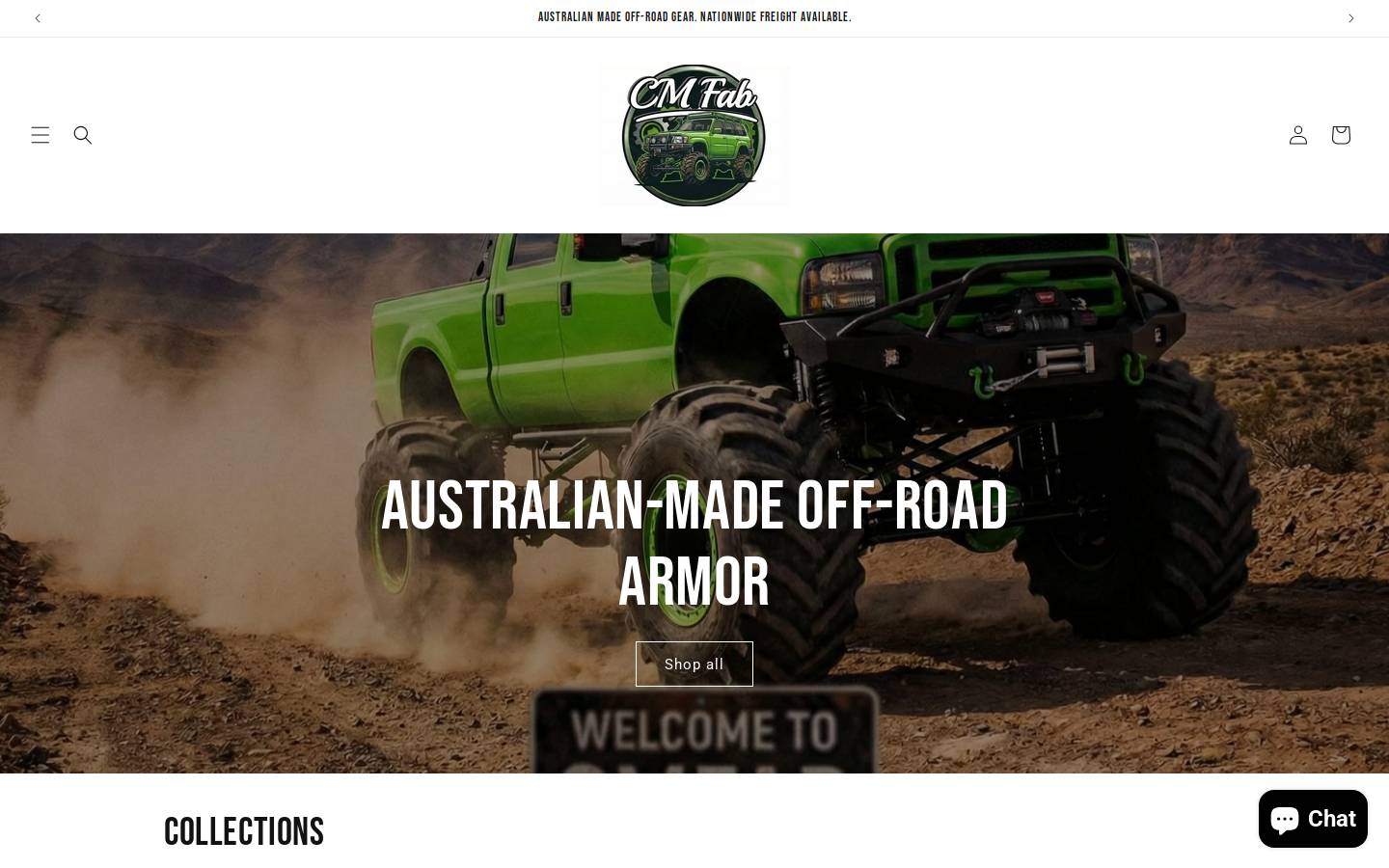 cmfab.com.au homepage screenshot