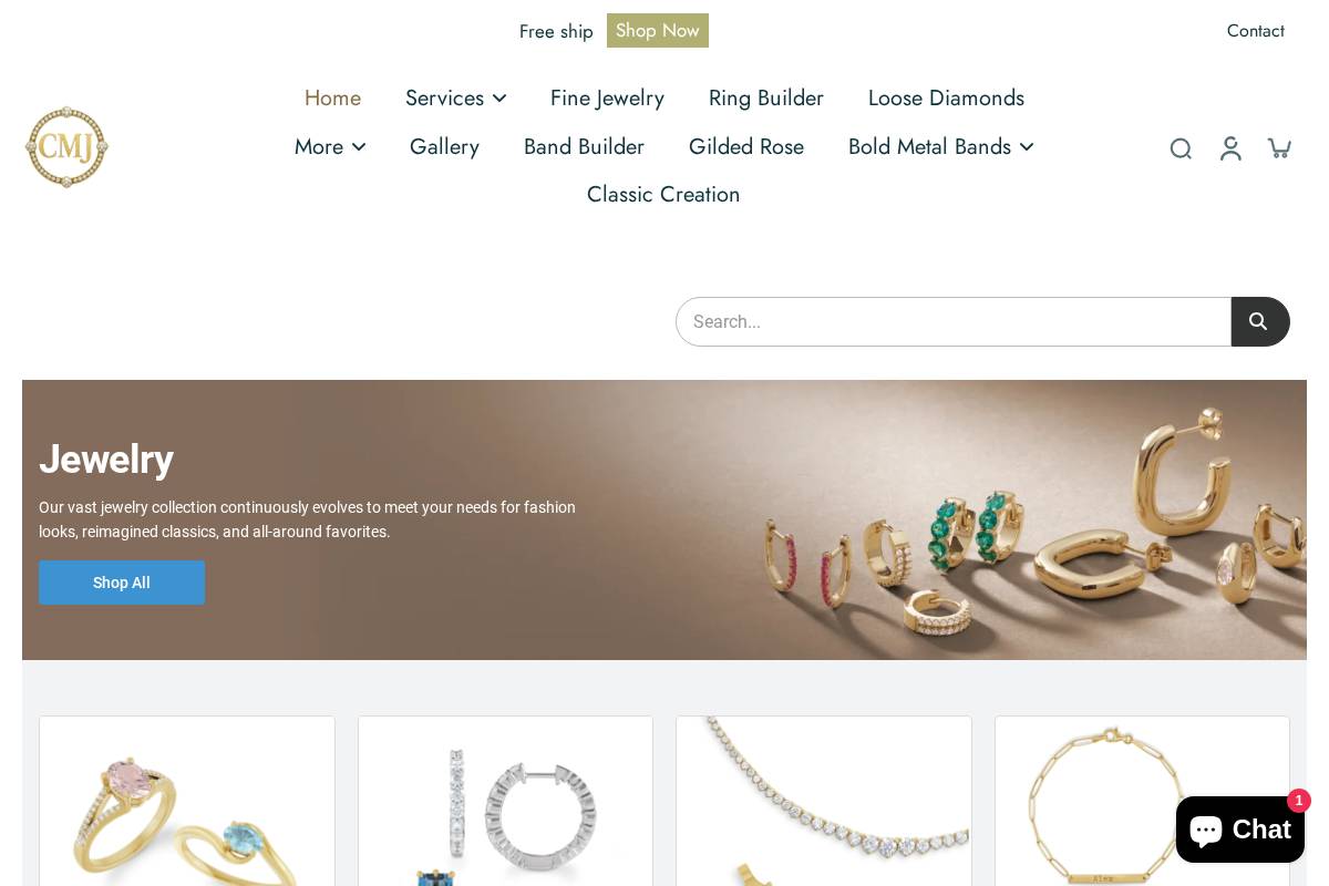 cmjanddiamonds.com homepage screenshot