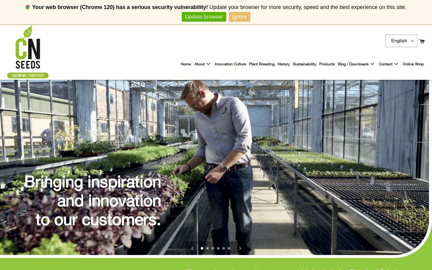 cn-seeds.co.uk homepage screenshot