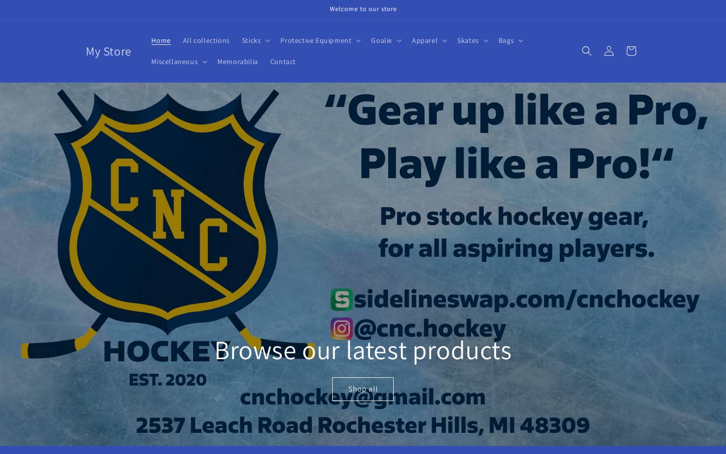 cnchockey.com homepage screenshot