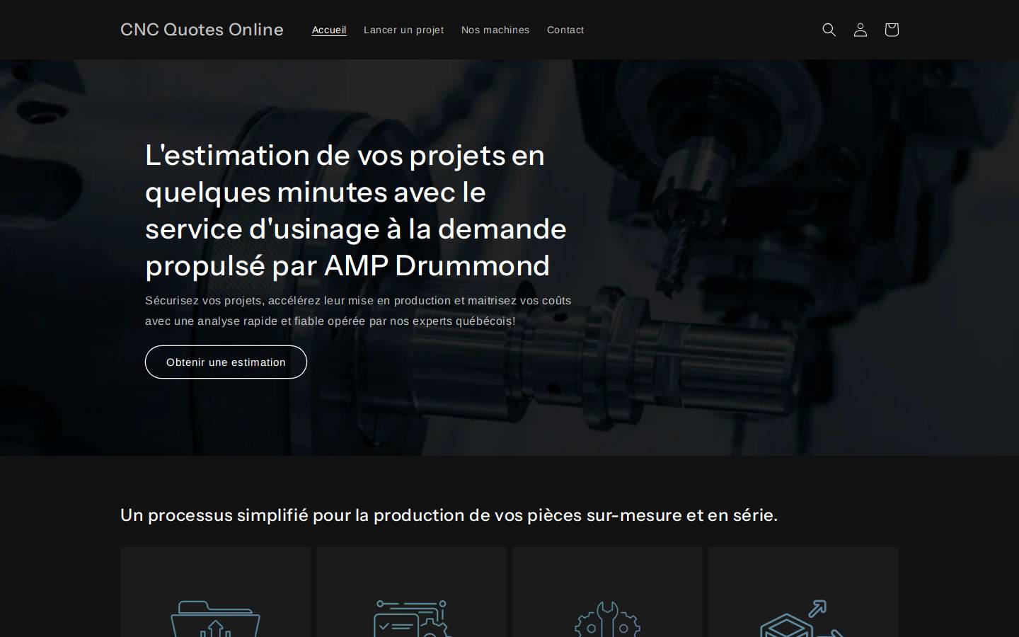 cncquotesonline.com homepage screenshot