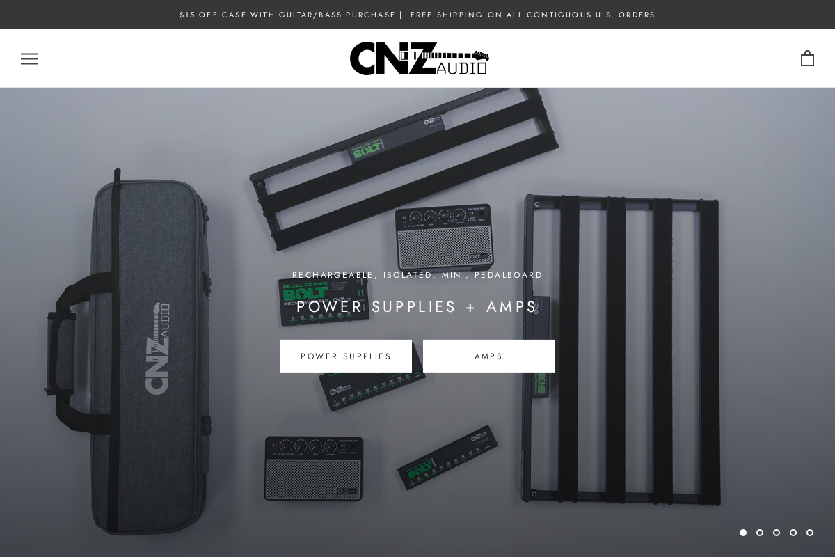 CNZ Audio homepage screenshot