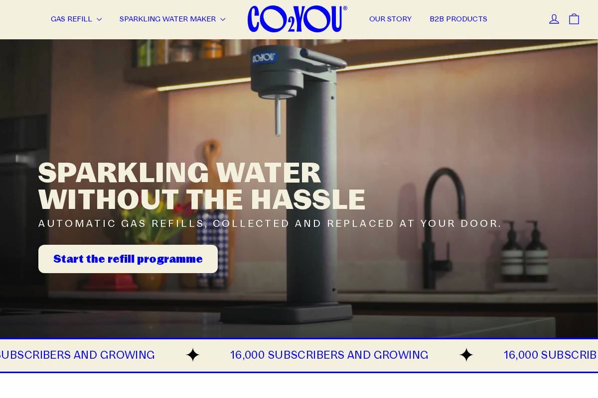 CO2 YOU homepage screenshot