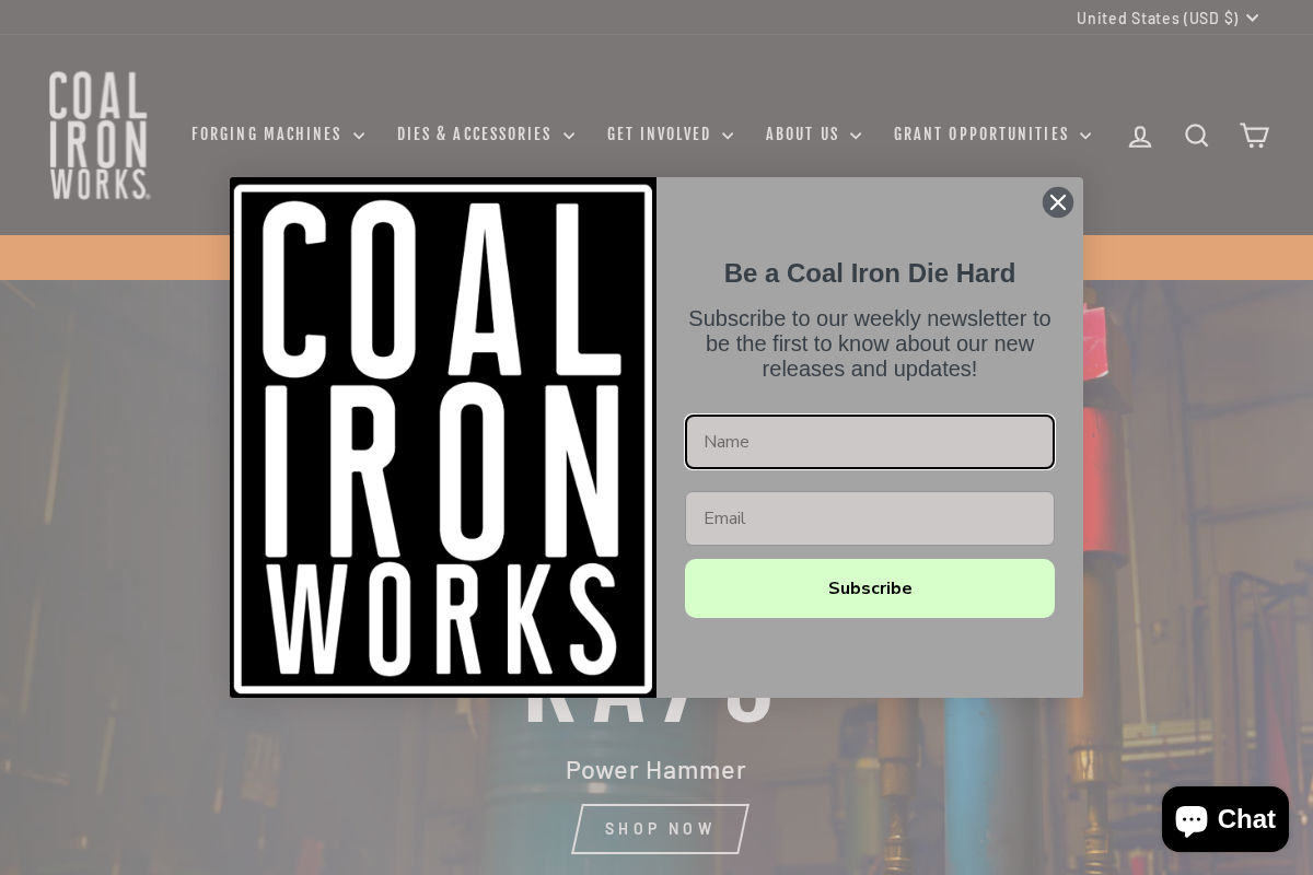 Coal Iron Works homepage screenshot