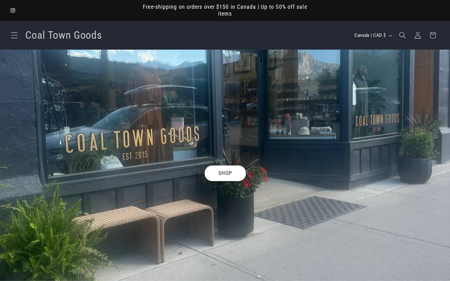 coaltowngoods.com homepage screenshot