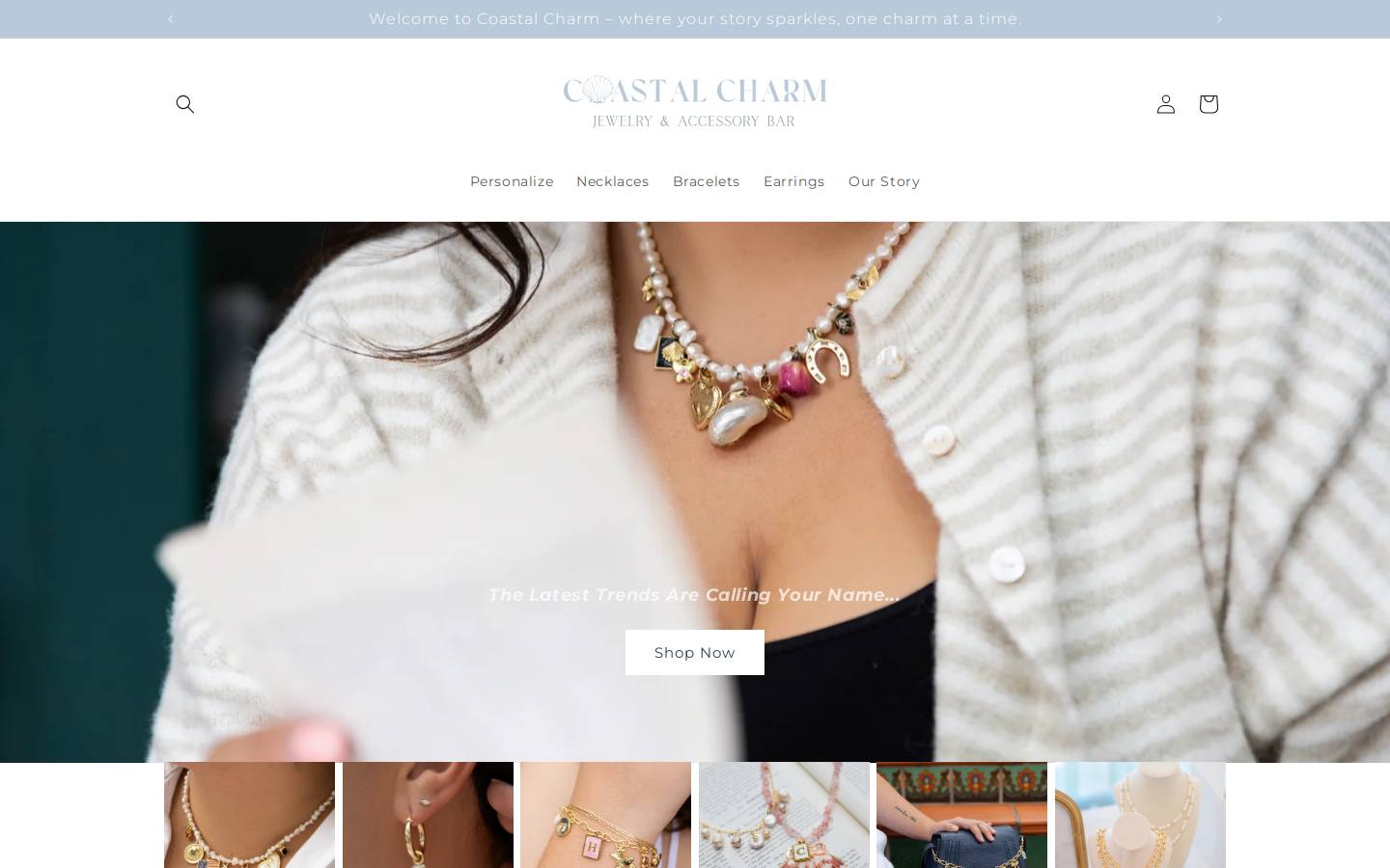 coastalcharm.co homepage screenshot