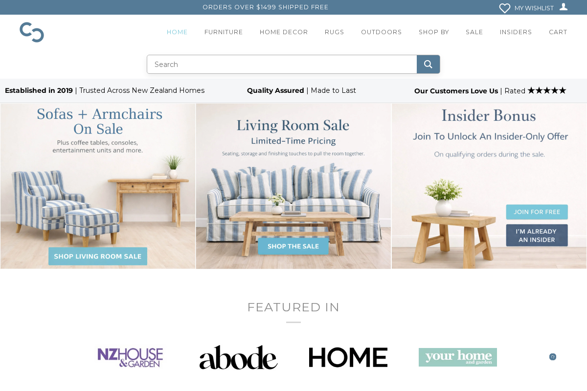 Coastal Style NZ homepage screenshot