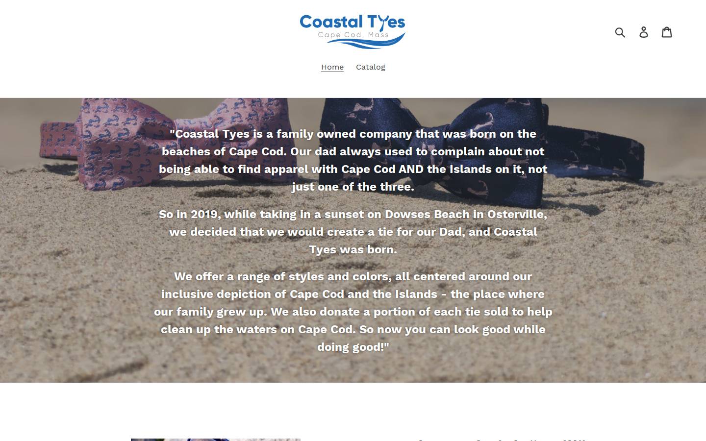 coastaltyes.com homepage screenshot