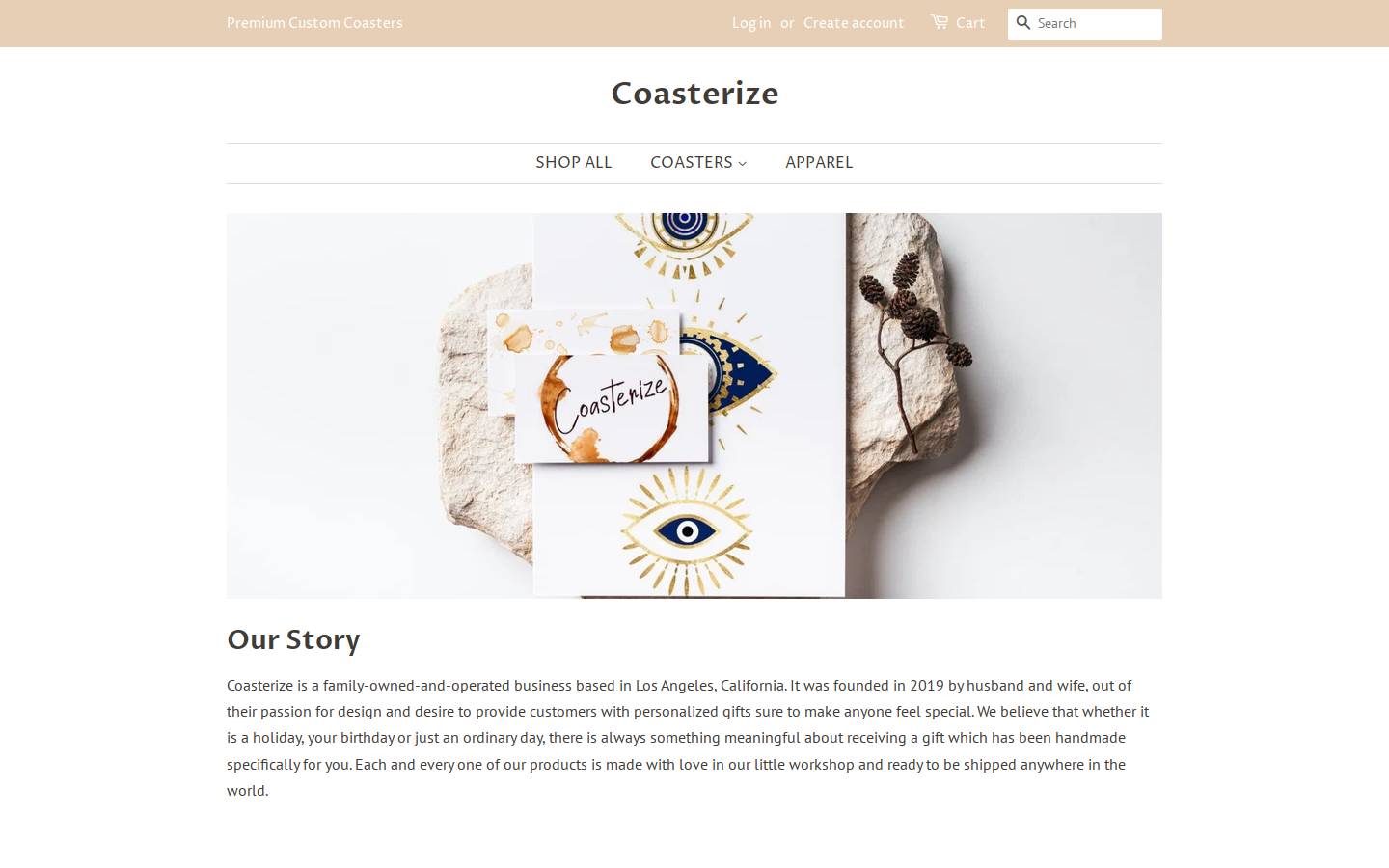 coasterize.com homepage screenshot