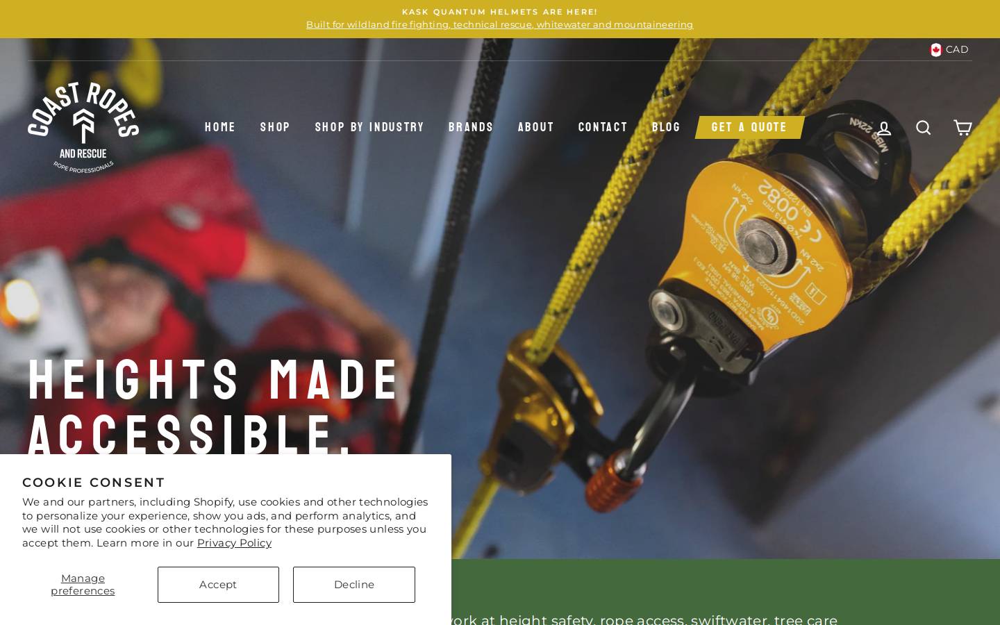 coastropes.ca homepage screenshot