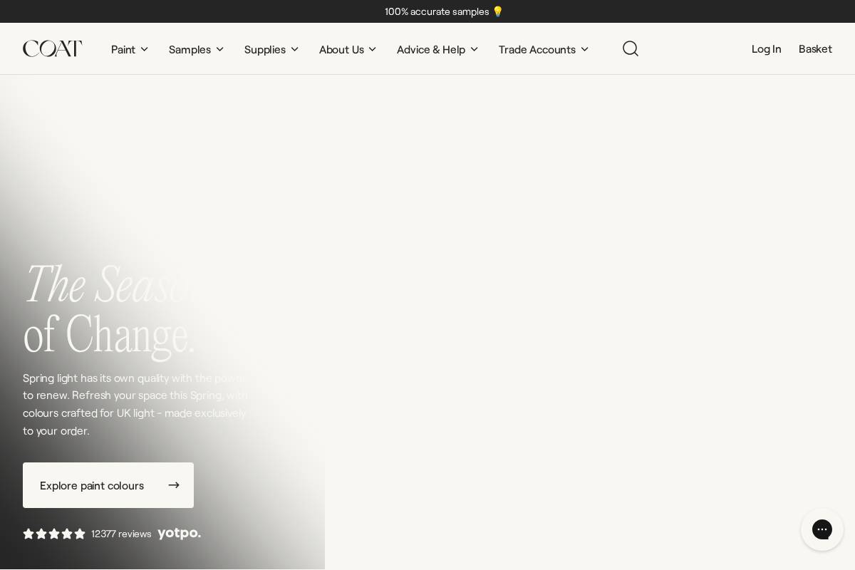 COAT Paints homepage screenshot