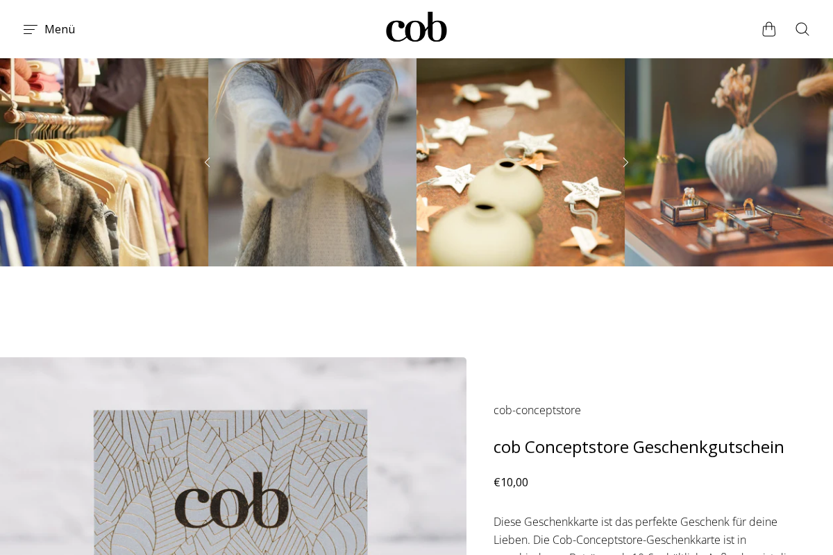 cob-conceptstore homepage screenshot