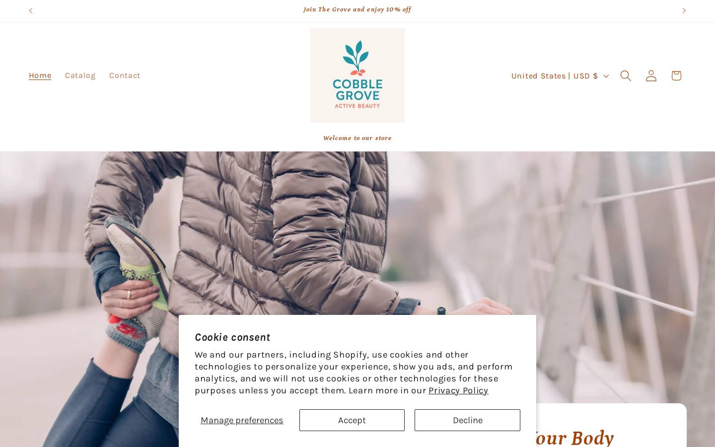 cobblegrove.com homepage screenshot