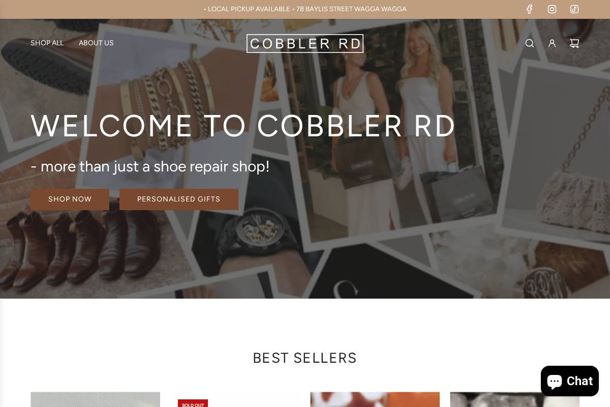 cobblerrd.com.au homepage screenshot