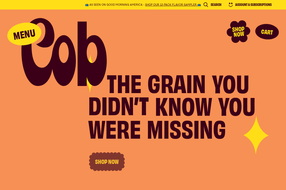 cobfoods.com homepage screenshot