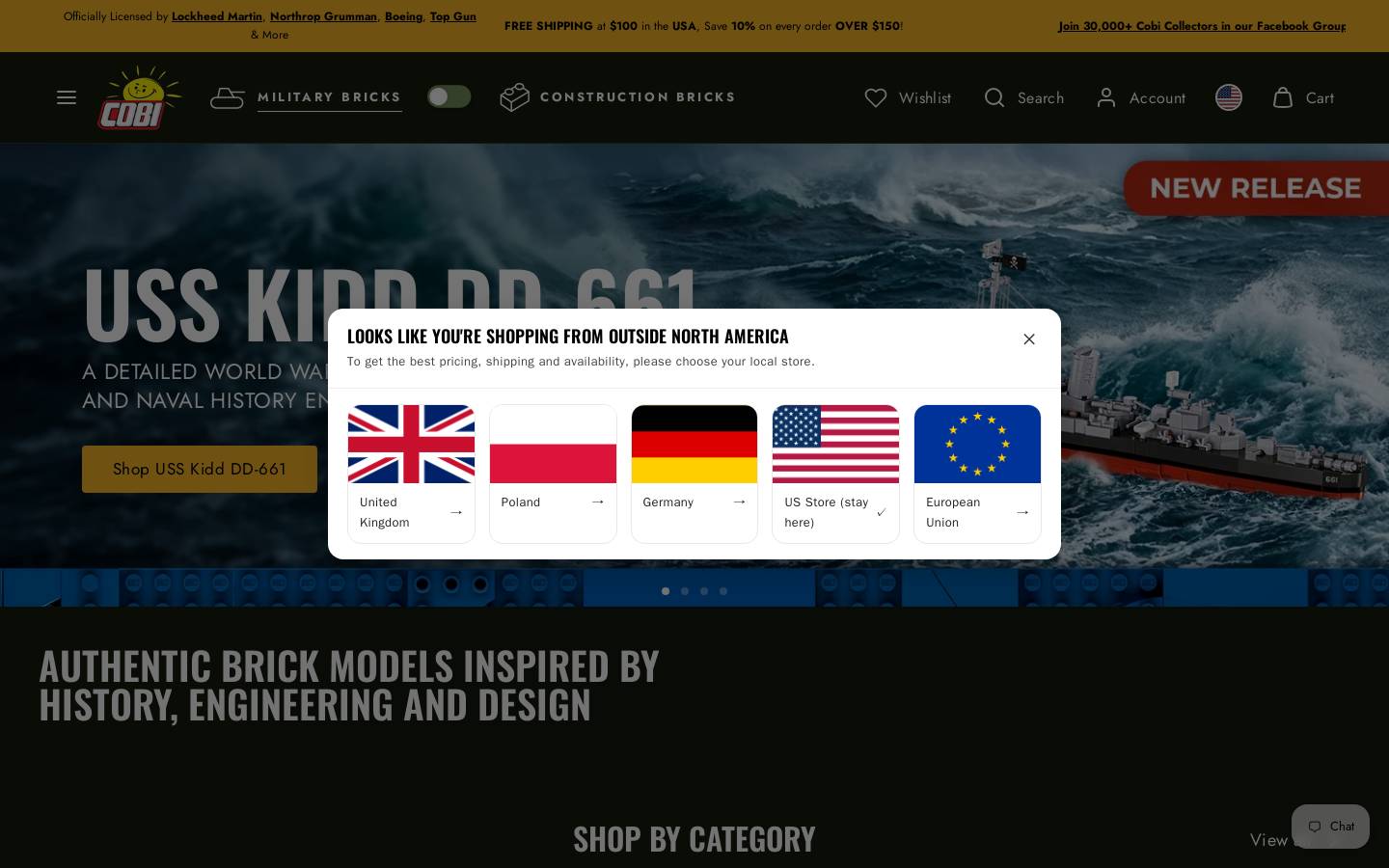 cobi.com homepage screenshot