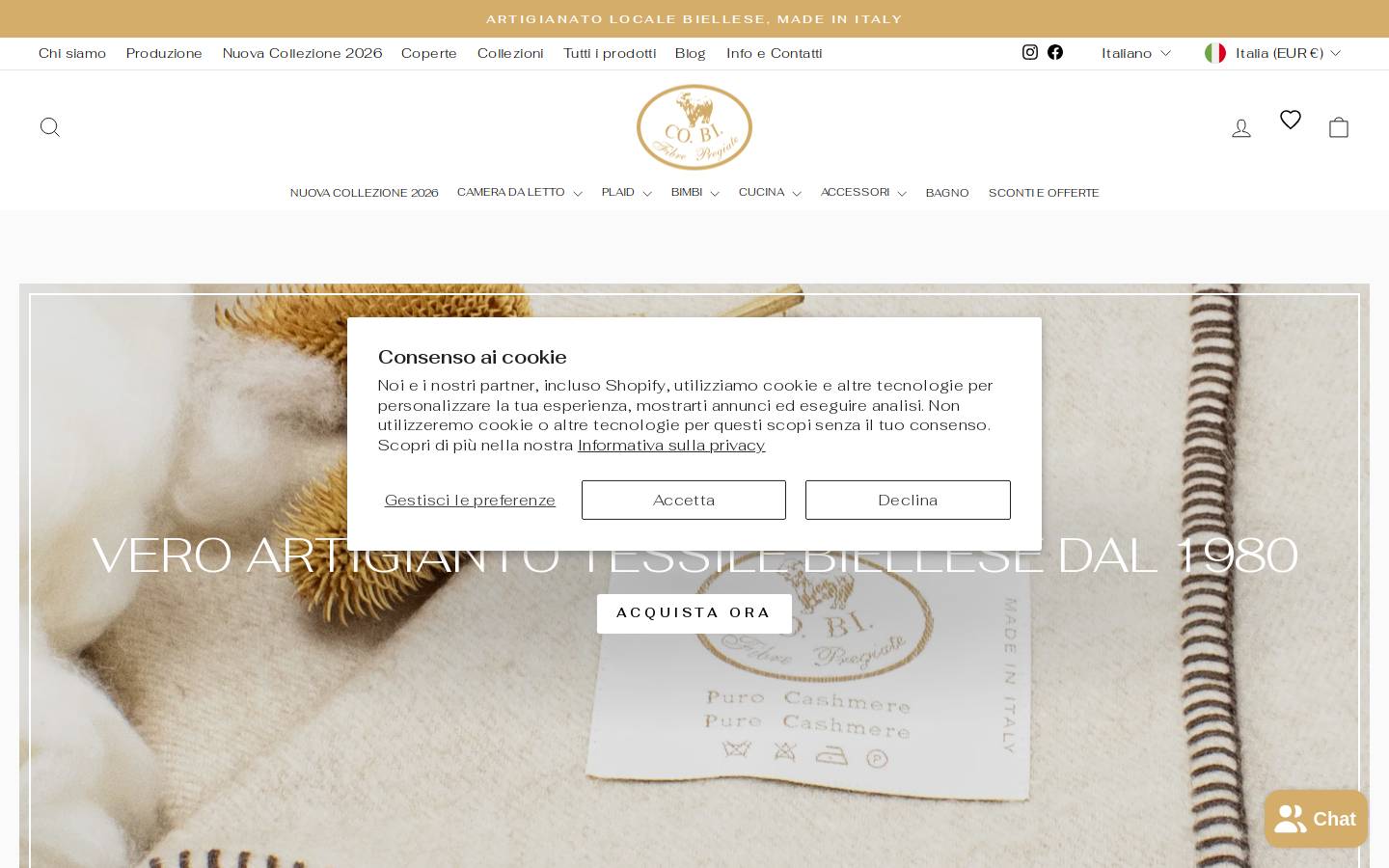 cobicashmere.com homepage screenshot