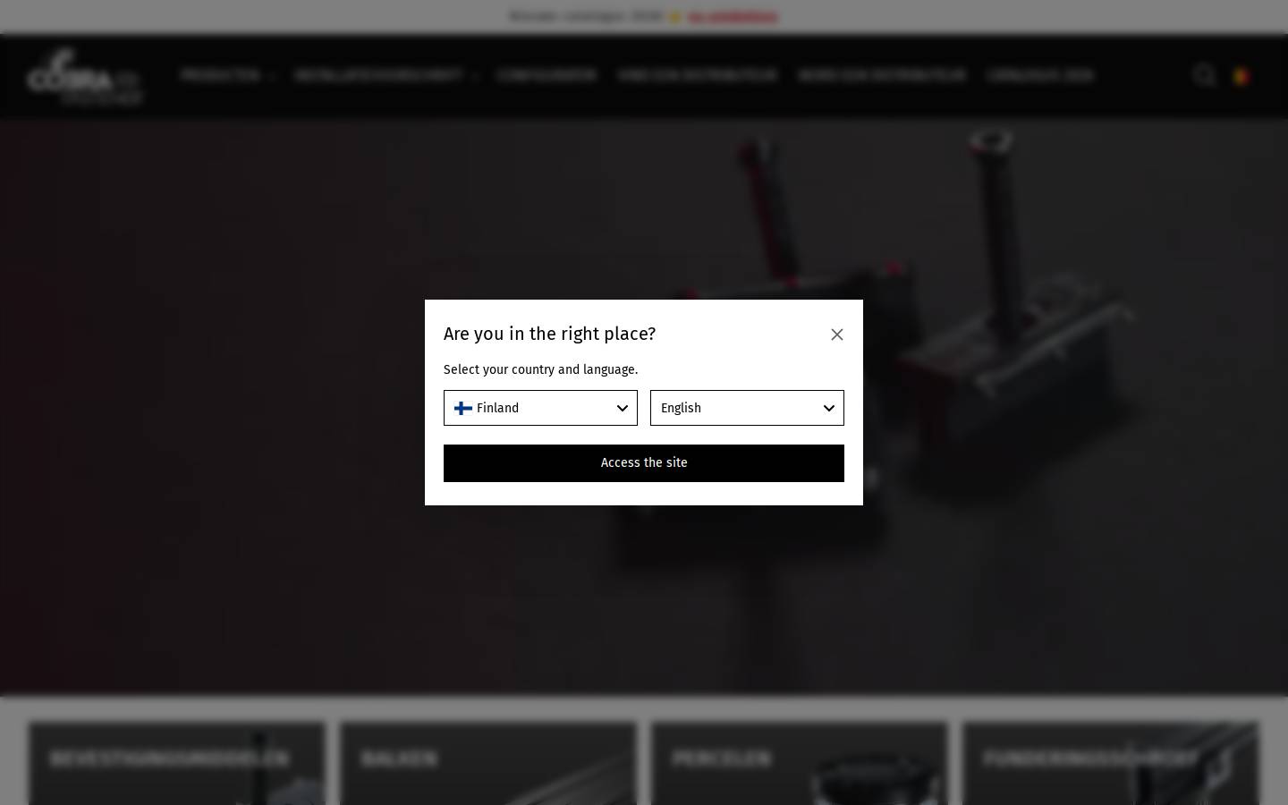 cobrafastener.nl homepage screenshot