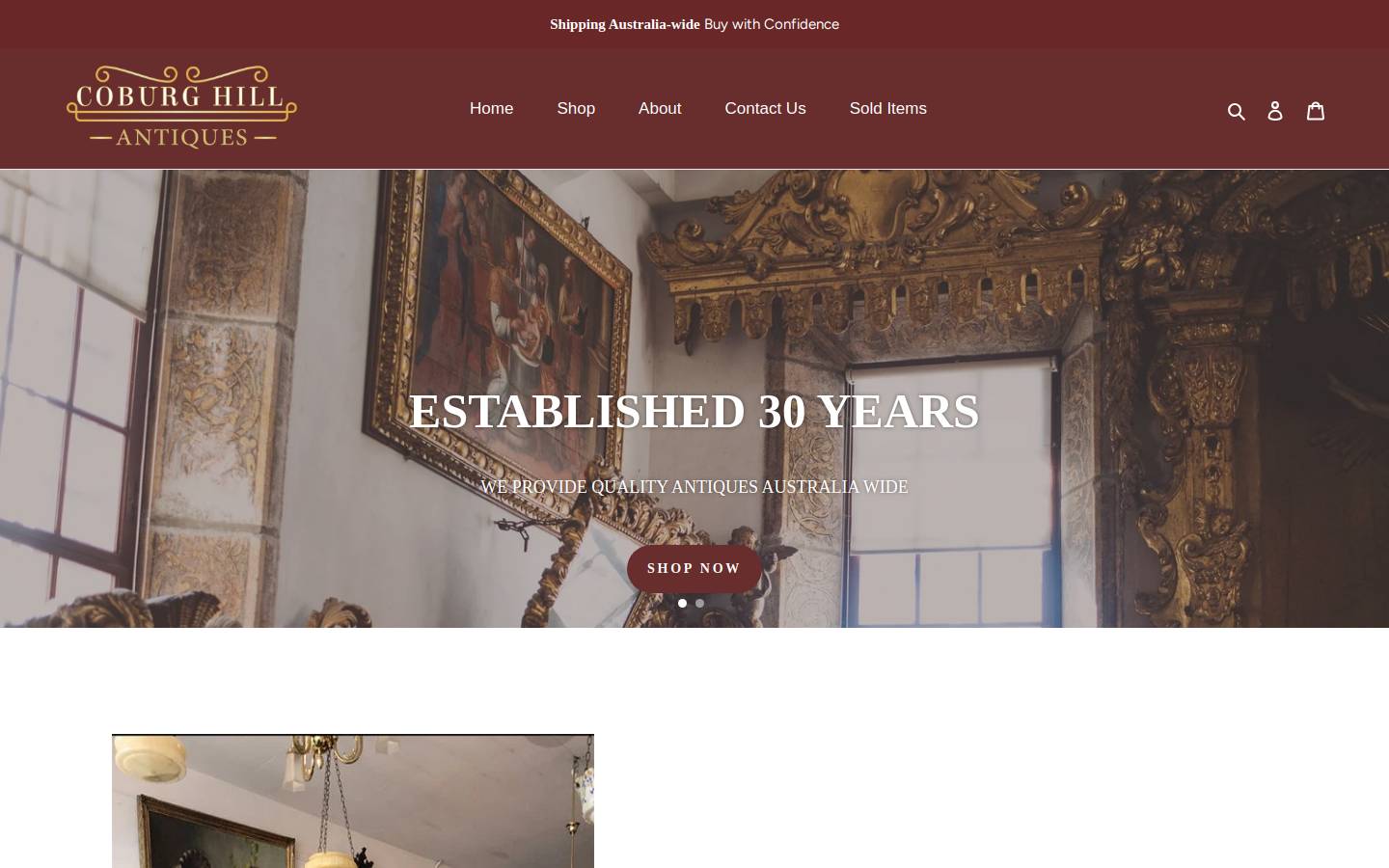 coburghillantiques.com.au homepage screenshot