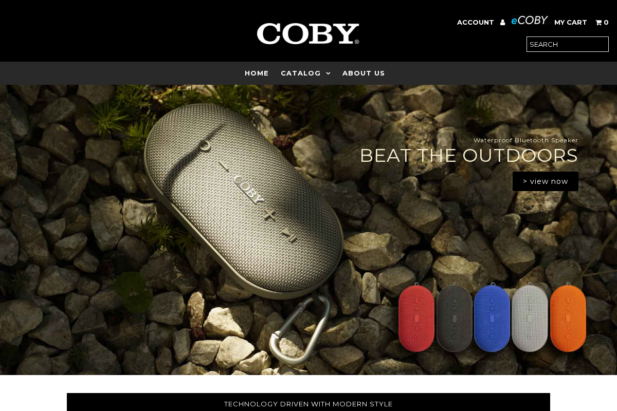 Coby Electronics Corporation homepage screenshot
